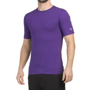 Champion Men Purple Cotton Top Short Sleeve T-Shirt Small Bundle OF Two tshirts